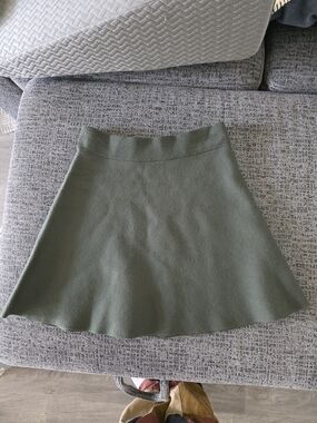 Olive Green Skater Skirt Mini Skirt Womens Size Small